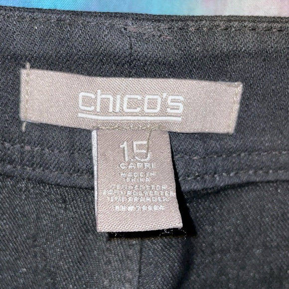 Chico’s | Women’s Capri Black Jeans Size: 15 - Picture 2 of 4